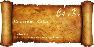 Csernus Kata névjegykártya